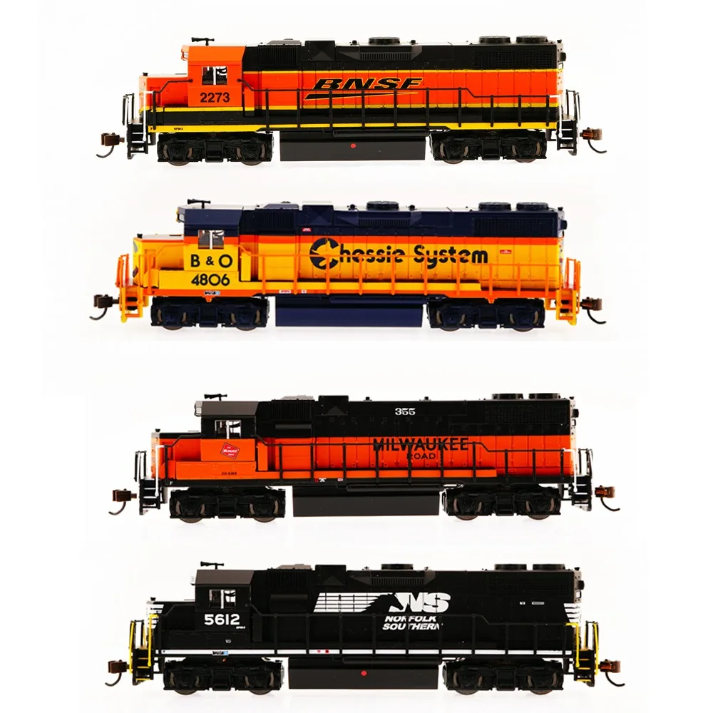 N Scale 1/160 Train Model GP38-2 Diesel Locomotive Multiple Choices Simulation Model Collectible Ornament Train Model Toy