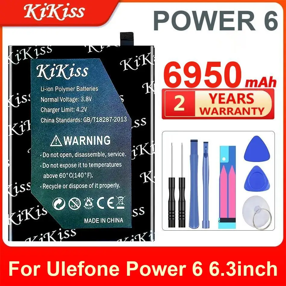 

Аккумулятор Kikiss POWER 6 6950 мАч для Ulefone Power 6,3 дюйма