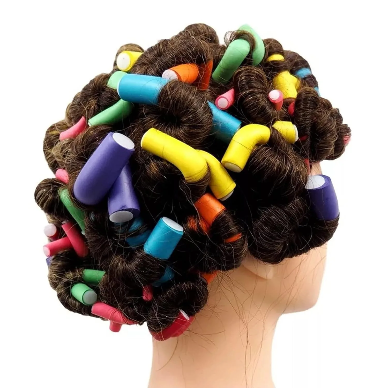 20 PCS Flexible Heatless Curling Rod (14 mm) | Skinny Small Flexi Rods Soft Twist Foam Tiny Hair Rollers for Tight Curl Women Girls Home Use Long Medium and Short Hair