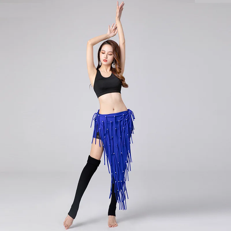 1개/세트 여성 벨리댄스 진주 스커트 댄스 액세서리 소녀 댄스 의상 스커트 댄스 의상