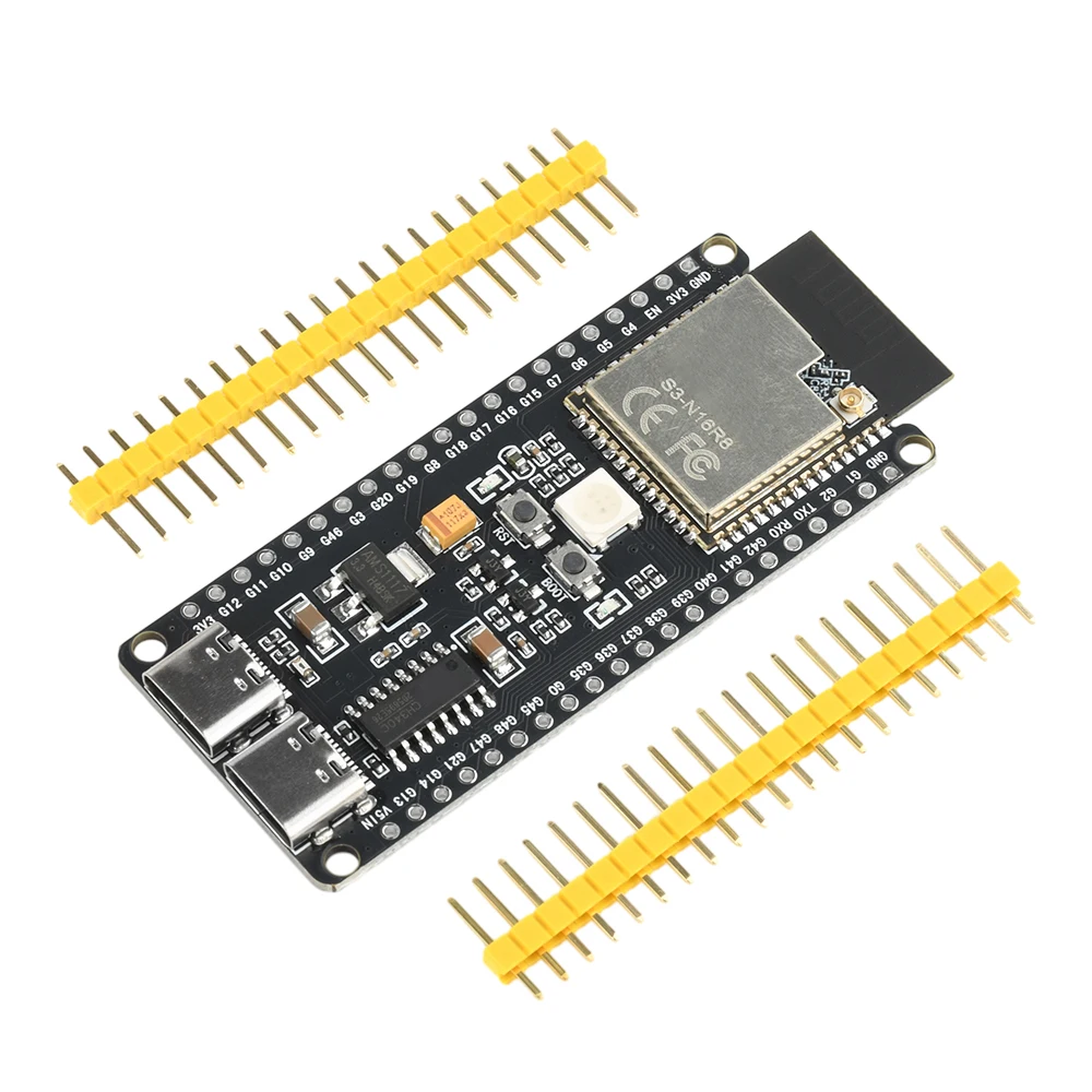 المزدوج مايكرو USB Type-C ESP32-S3-N16R8 مجلس التنمية الأساسية 2.4 جيجا هرتز واي فاي بلوتوث 5 مجلس التنمية يدعم WMM A-MPDU A-MSDU