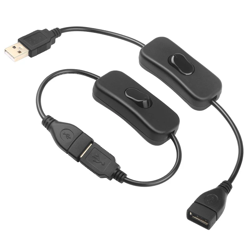 

10 шт. удлинительных USB-кабелей 28 см с выключателем, адаптер USB (штекер-гнездо), кабель для передачи данных и питания USB-ламп и вентиляторов