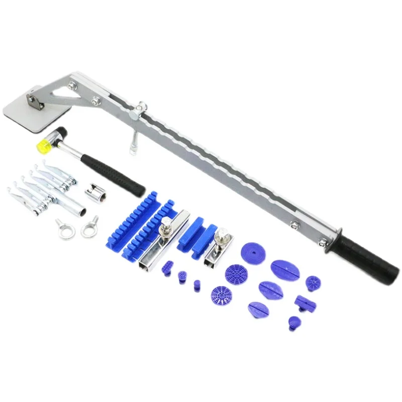 Dent pull rod portable multi-hook puller set single leg leveling rod car repair point pull rod puller 6 finger lifter