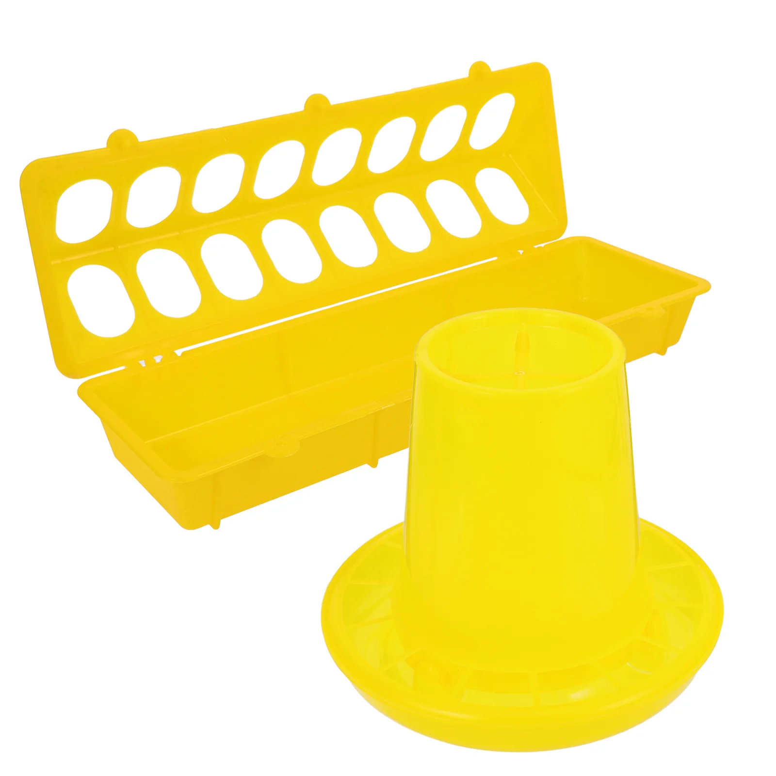 

1Set Chicken Automatic Food Feeder Long-Lasting Cage Water Feeding Container Poultry Chick Food Bowl Quail Feeders No Waste