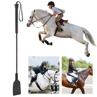 21Inch Equestrian Training Horse Whip PU Leather Outdoor Portable Pointer Equestrianism Horse Crop for Horses