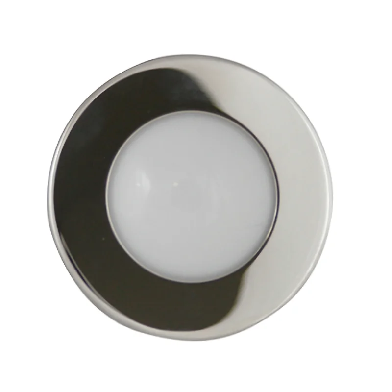 

Круглый светодиодный светильник из нержавеющей стали 12 В с закатанной крышкой для морской лодки, автофургона