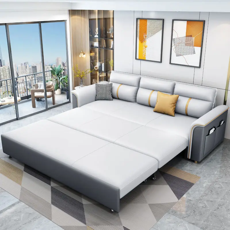 Sofa living room multi-functional folding sofa bed sitting and lying dual-purpose medium