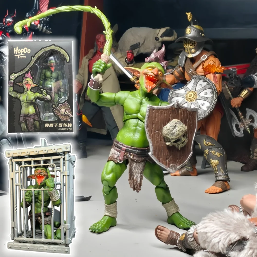 

New Hopdo Goblin Action Figure 1/12 Scale Mohawk Hairstyle Articulated Anime Collectible Model For Collection Decoration Gifts