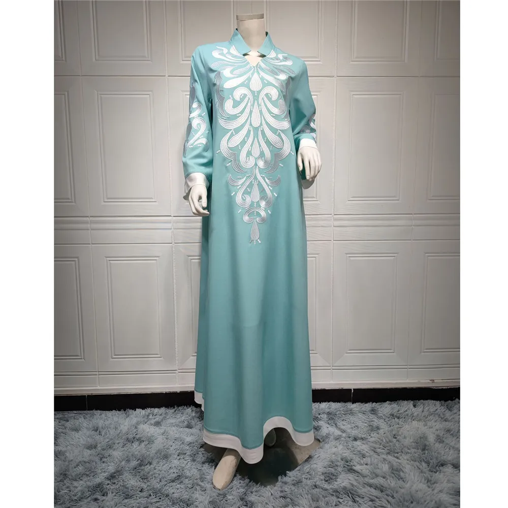 

Luxury Embroidered Abaya Dress For Women Moroccan Kaftan Turkey Arabic Jalabiya Ethnic Islamic Ethnic Robe 2024 Eid New Spring