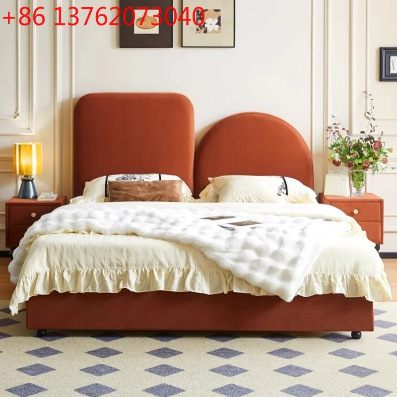 

Italian King Size Bed Velvet Luxury Designer Sleeper 180X200Cm Floating Beds Bedroom Luxury Adults Camas Furniture Home