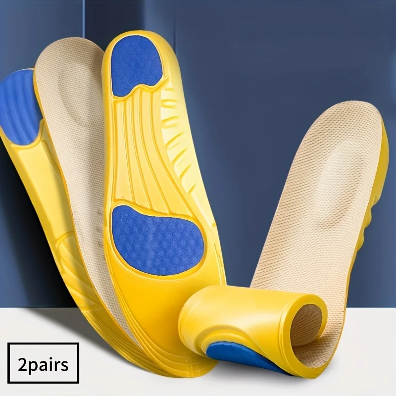 

2 пары ортопедических стельок из пены с эффектом памяти унисекс — дышащая амортизирующая амортизация для превосходного комфорта и поддержки