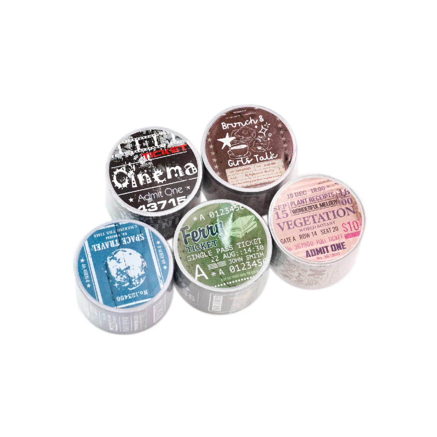 1pcs/1lot Decorative Adhesive Tapes Revolving ticket Decorative Scrapbooking DIY Paper Japanese Stickers