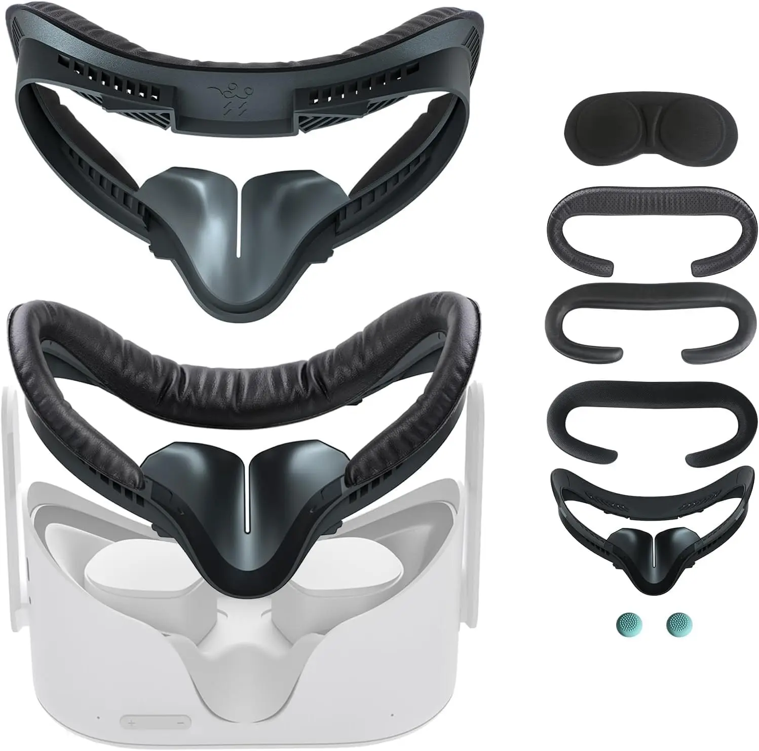 7-in-1 Set VR Face Pad for Oculus Quest 2 Fitness Facial Interface Bracket Anti-fogging Air-Circulation Sweatproof Face Cover 