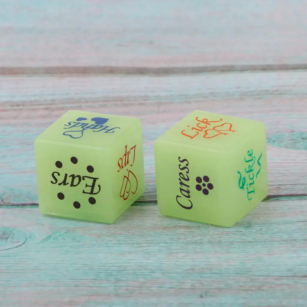 2-4pack Adult Love Glow Dice Game Love Gambling Romance Erotic Craps Toy