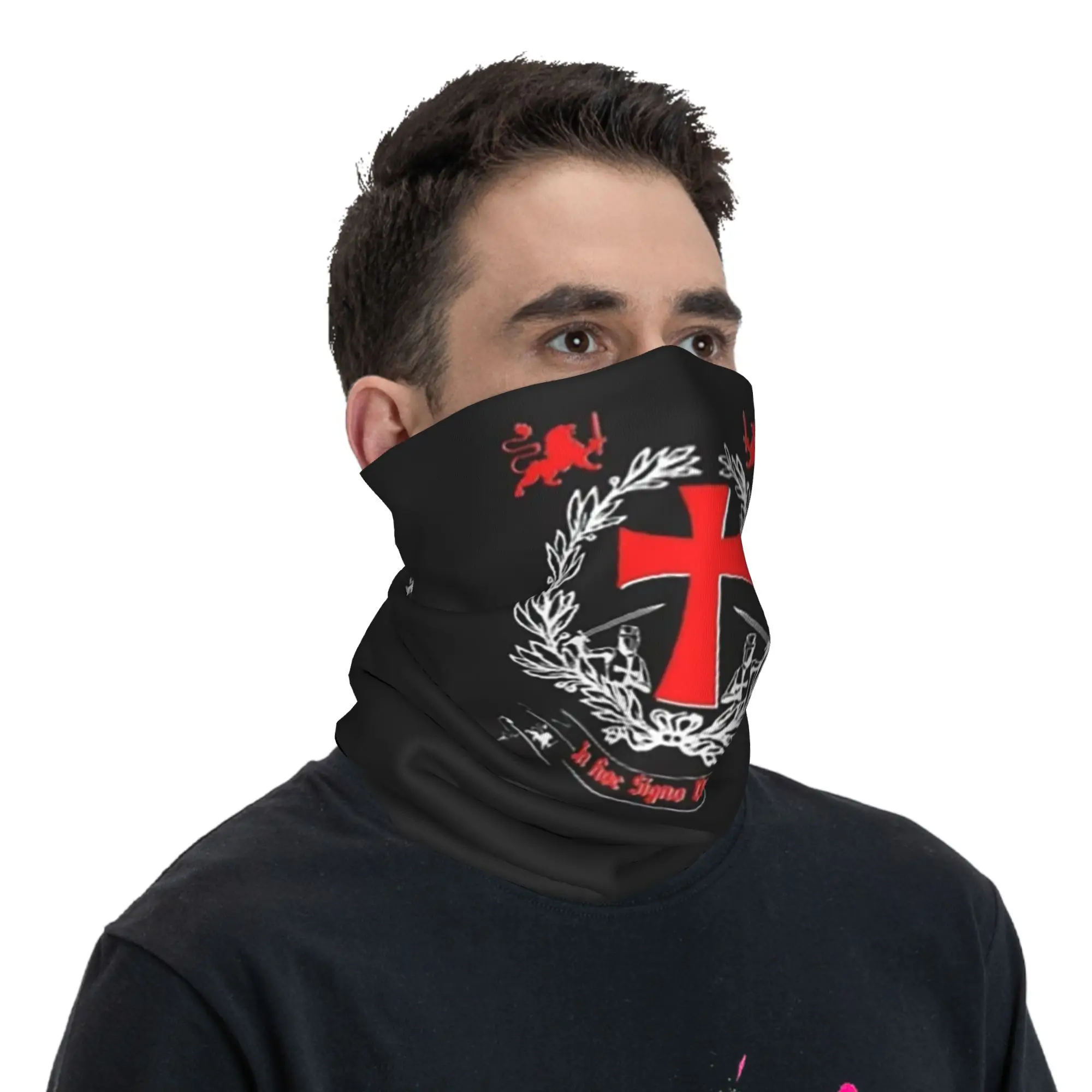

Средневековая эмблема рыцарей тамплиеров Ordre du храм крест бандана на шею маска с принтом шарф повязка на голову для бега для мужчин женщин