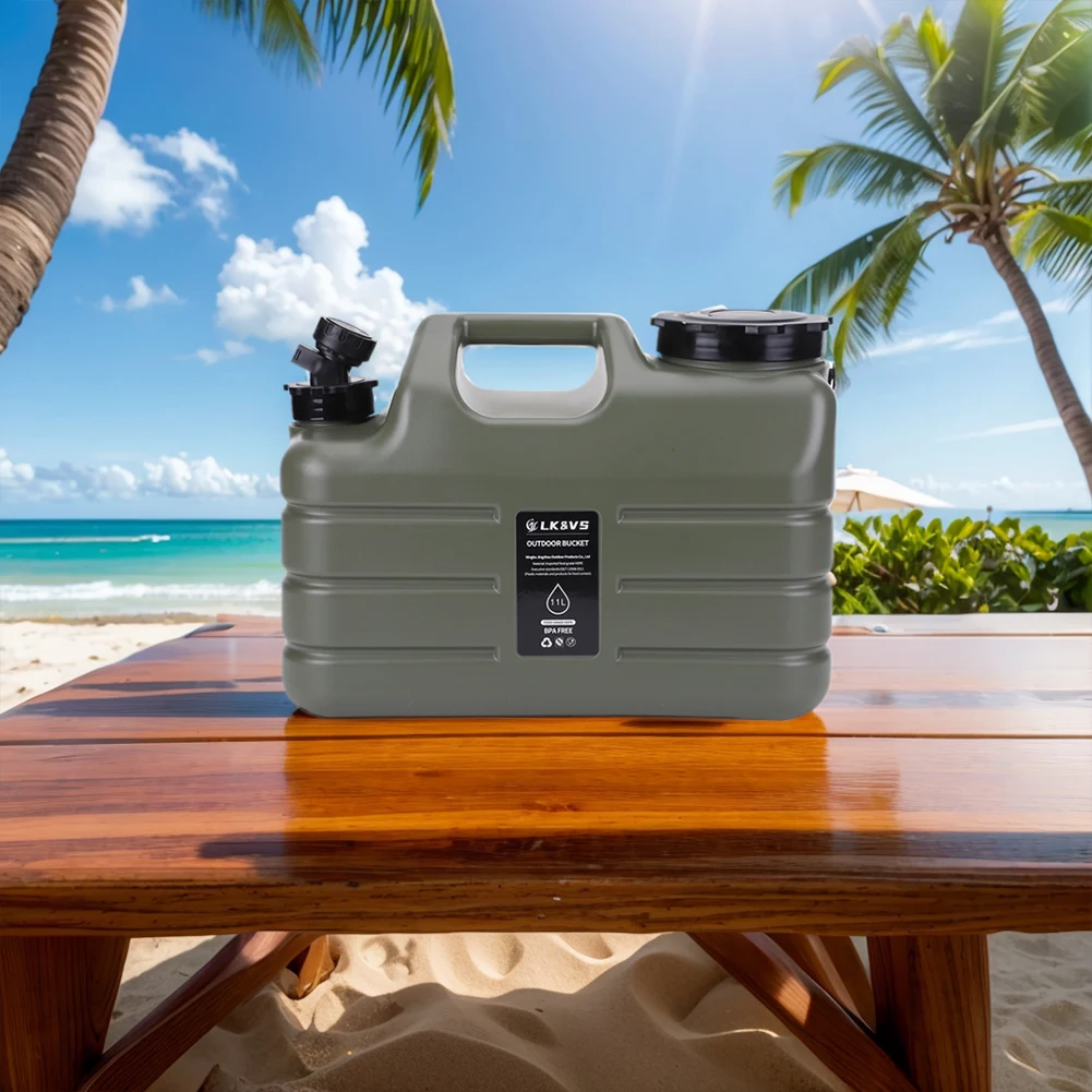 3 Gallon Water Container with Spigot Water Storage Carrier  Water Tank for Camping Car Outdoor Hiking Picnic Emergency