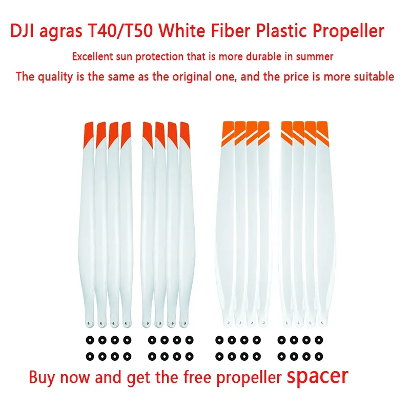 

DJI Agras T50/T40 White Propellers Carbon Fiber Plastic Sun protection CW CCW For Agricultural Drone Accessories
