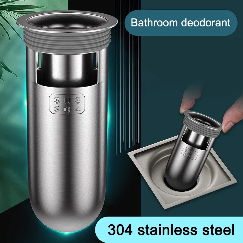 Anti-odor Floor Drain Core 304 Stainless Steel Shower Drain Stopper U-shaped Deep Water Self-sealing Sewer Floor Drain Deodorant