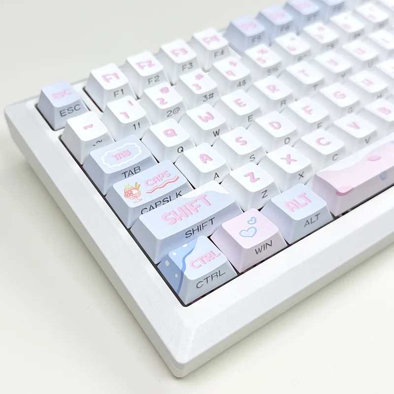 

Afternoon tea keycap side engraved light transmission PBT sublimation 108/87/68/82/98/100 - original height 128 keys