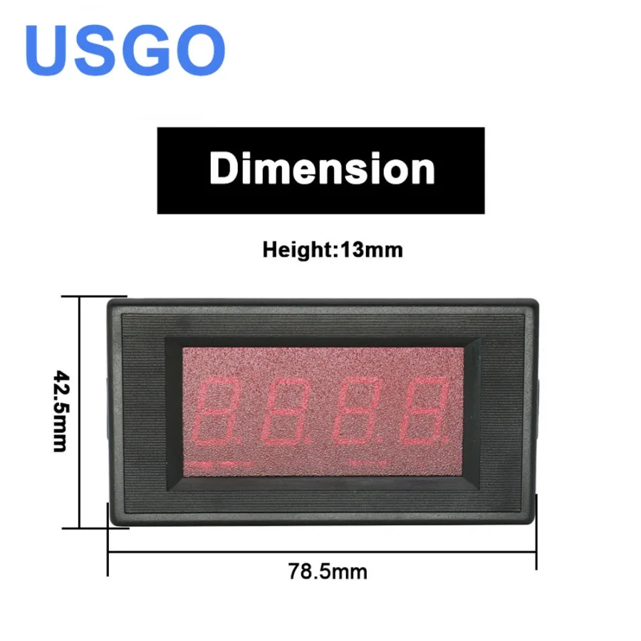 USGO 50mA LED Digital Ammeter DC 0-50mA  Analog Amp Panel Meter Current for CO2 Laser Engraving Cutting Machine