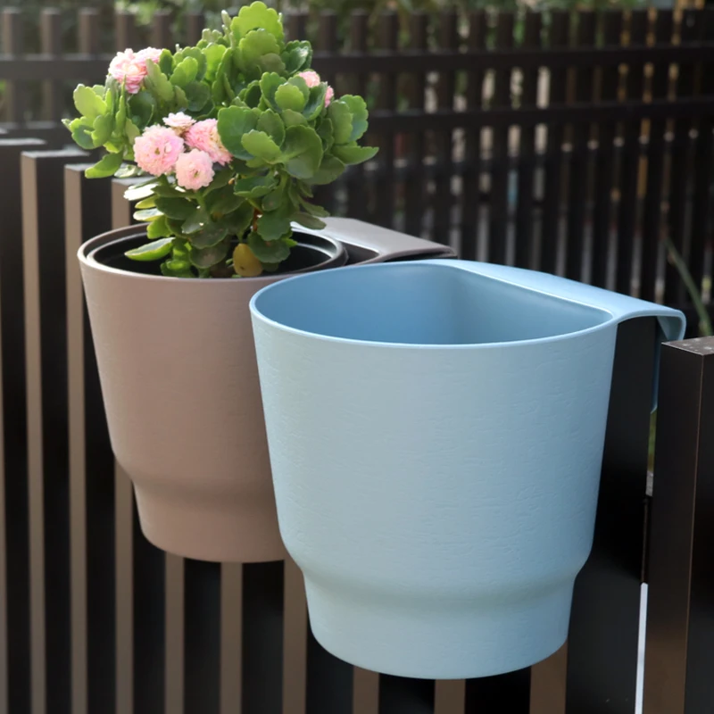 Semi-circular thickened hanging basket flower POTS, large green ivy and green plants, morning glory hanging flower POTS, spider