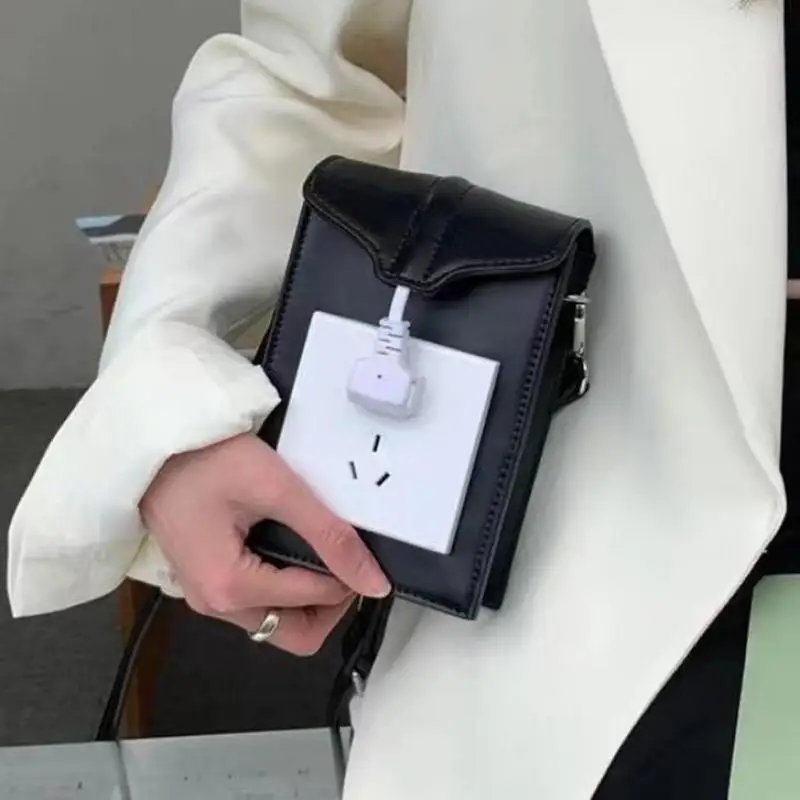 2025 Creative Design 3D Switch Socket Design Mobile Phone Bag Simple Casual Fashion Mini Shoulder Crossbody Bag For Women Trendy