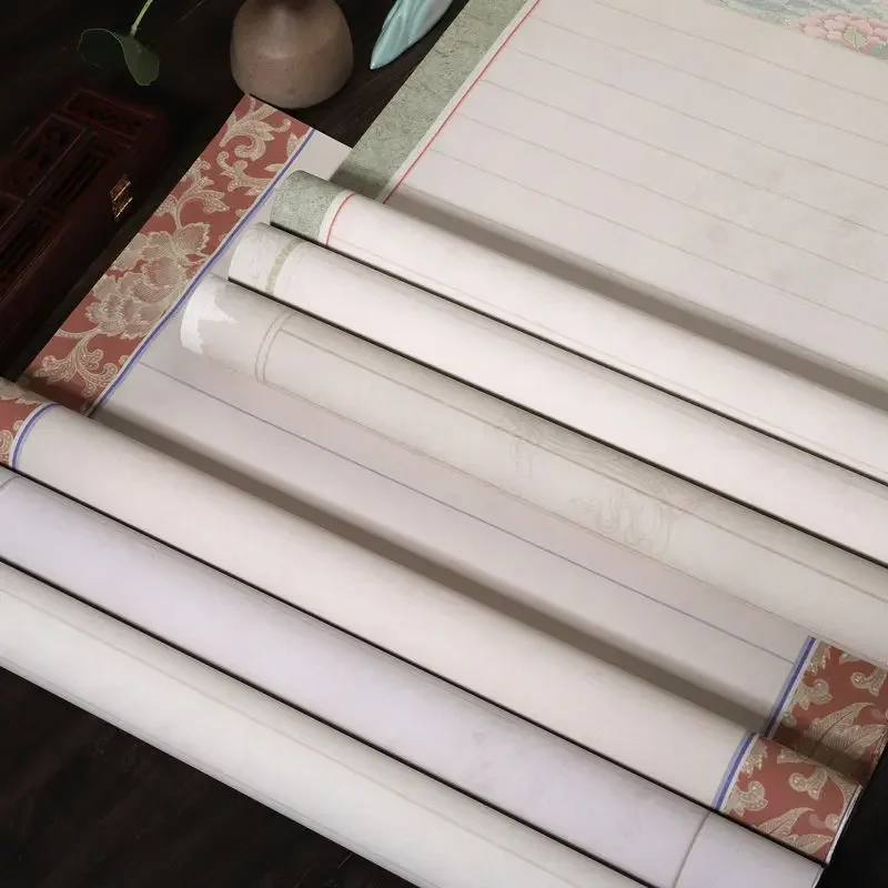 Batik Calligraphy Xuan Paper Chinese Style Brushcalligraphy Works Half Ripe Rice Paper Small Regular Script Cursive Xuan Paper