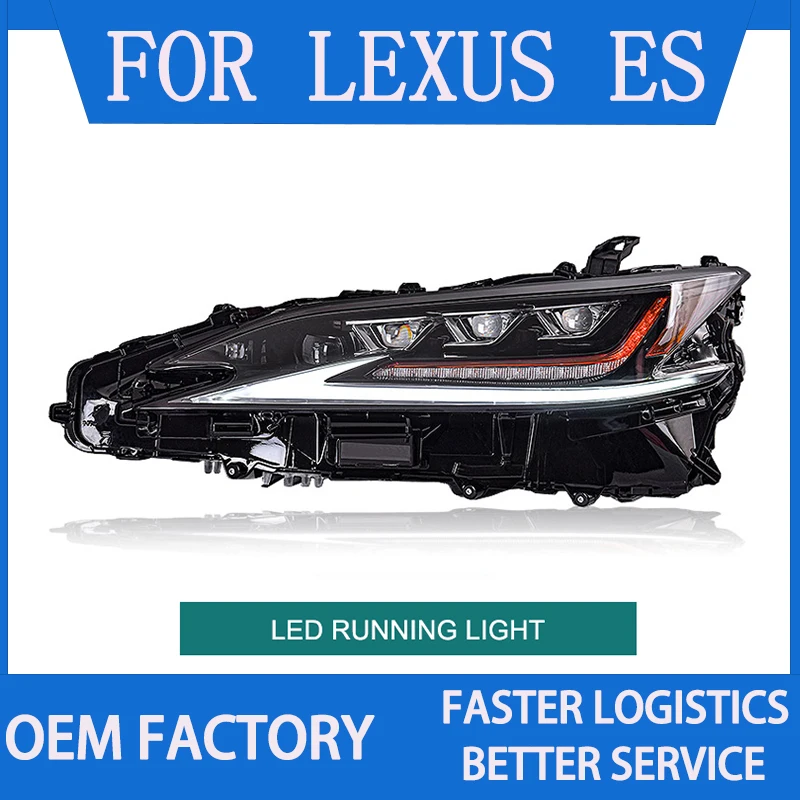 1 Pair LED Headlight Assembly for Lexus ES ES200 ES250 ES300 2018-2021 Plug and Play with LED DRL Dynamic Turning Rear Tail Lamp