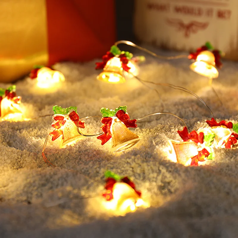 2 متر 20 المصابيح عيد الميلاد الديكور جارلاند أضواء سلسلة سانتا كلوز ندفة الثلج بطارية تعمل بالطاقة السنة الجديدة حفل زفاف الجنية ضوء