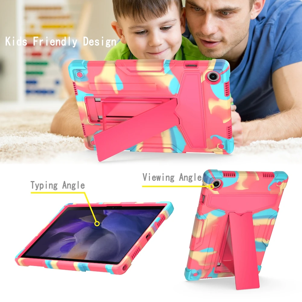 For Galaxy Tab A8 10.5 Inch 2021 Fundas Heavy ShockProof Stand Case for Samsung Galaxy Tab A8 2021 Case SM-X200 SM-X205 Cover