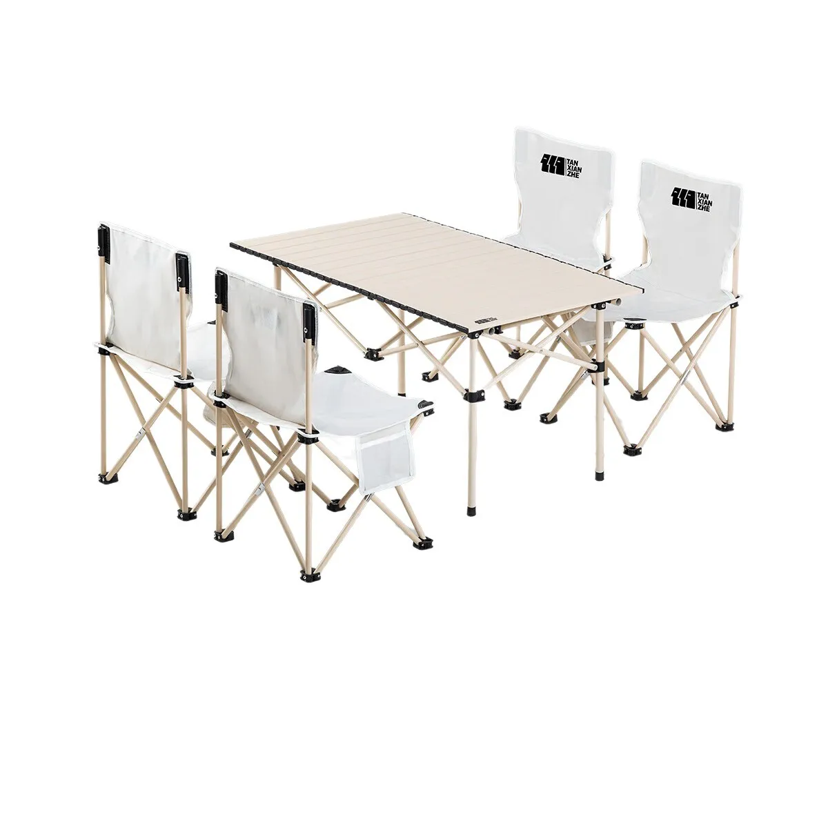 Outdoor folding table portable ultralight table chair camping picnic egg roll table camping outfit set as a whole