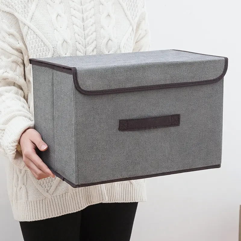 Fold Non Woven Fabric Storage Box Gray Home Supplies Clothing Underwear Sock And Kid Toy Storage Organizer Cosmetics