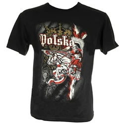 Polish History Heritage Hussar Winged Cavalry Polska Husaria T-Shirt 100% Cotton O-Neck Summer Short Sleeve Casual Mens T-shirt