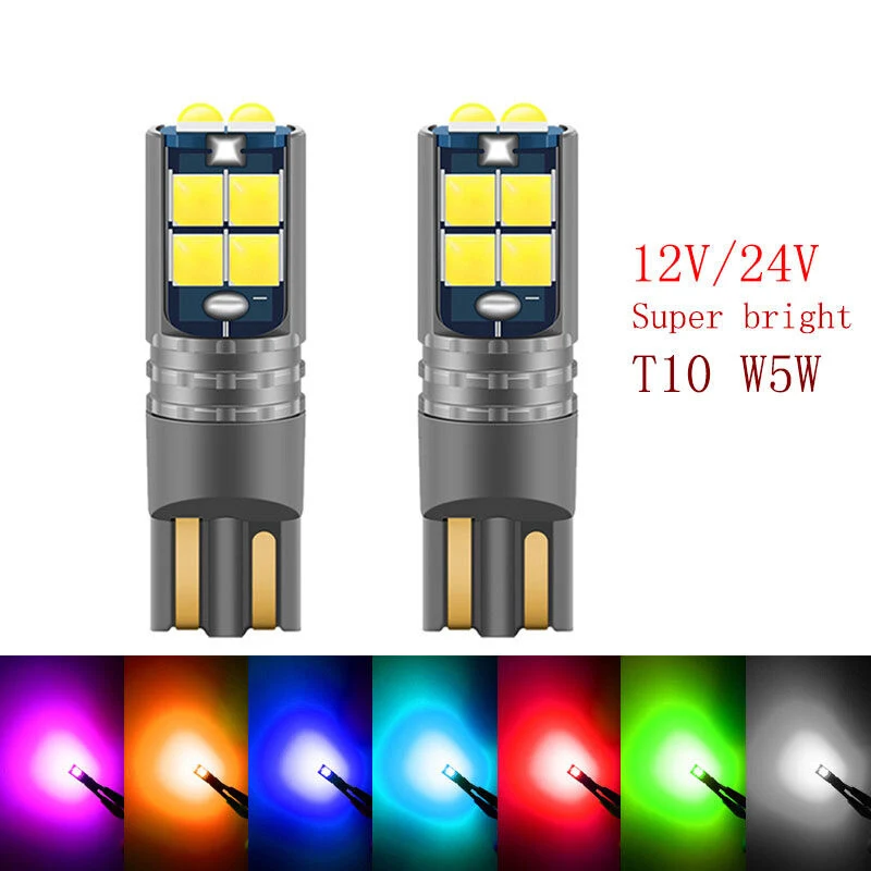 

Signal Lamp W5W Led T10 Car Park Light Car Bulbs 10SMD 3030 W5W Led Canbus 194 168 Car Reading Lamp Wedge 12V Clearance Light