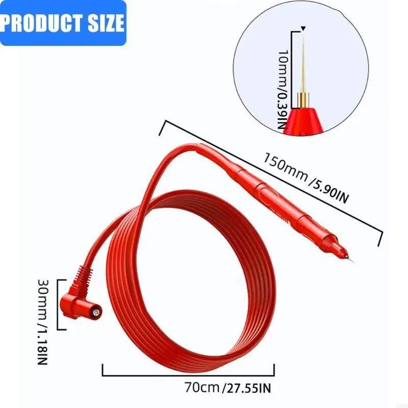 20A Rate Multimeter Test Leads with Alligators Clip Accessories Spring Enabled Cable For Diverse Electrical Applications