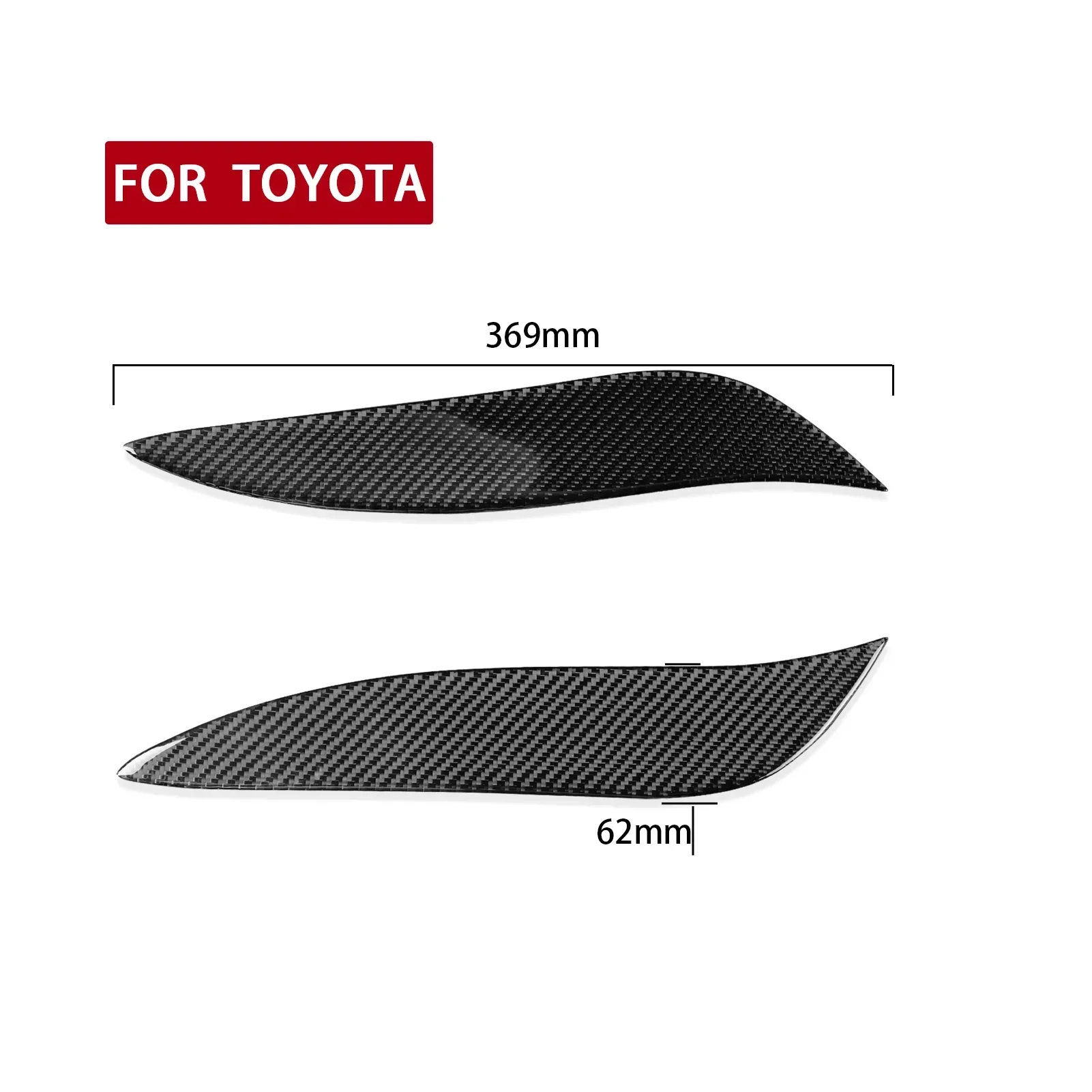 Car Front Headlight Eyebrow Eyelids Stickers For Toyota Corolla 2008 2009 2010 2011 Real Carbon Fiber