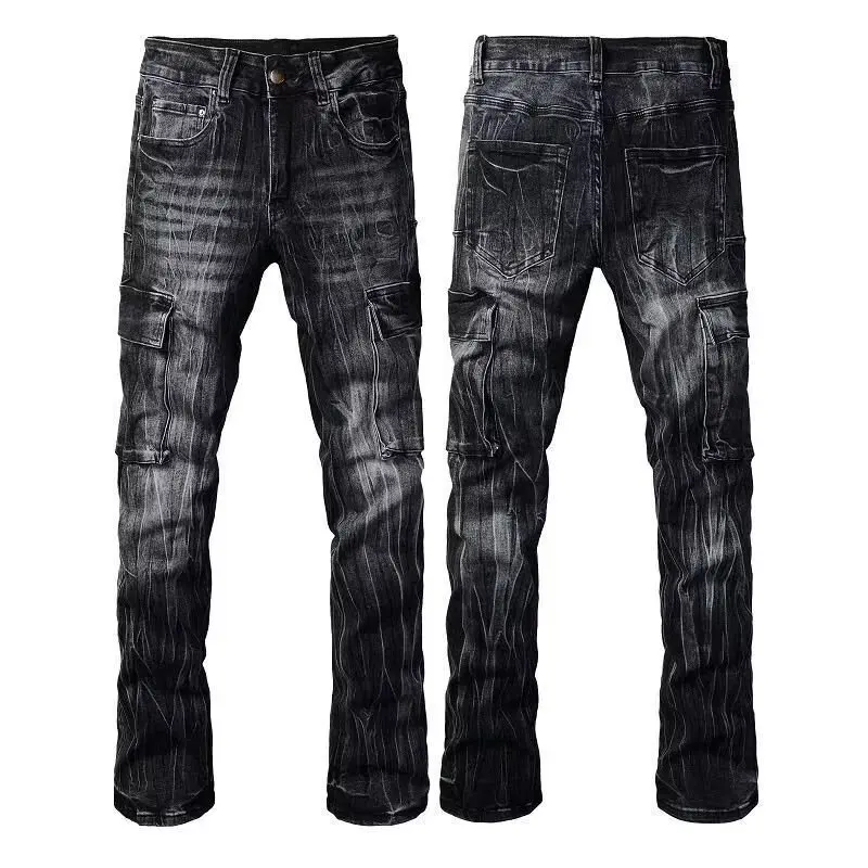 

Men's Stretchy Denim Jeans For Men Simple Slim Casual Straight Fashion Classic Pants Cargo Denim Jeans Daily Streetwear Trousers