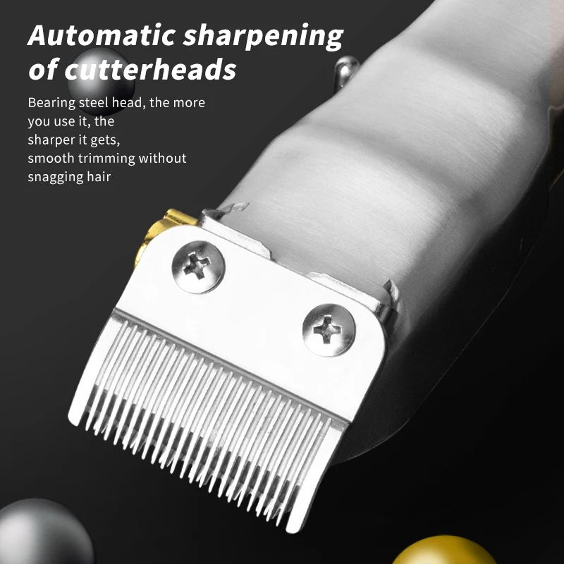 WAIKIL-ماكينة حلاقة الشعر المهنية ، شاشة عرض LCD ، ماكينة قص الشعر الكهربائية اللاسلكية ، جميع المعادن ، عالية الجودة ، الأكثر مبيعًا