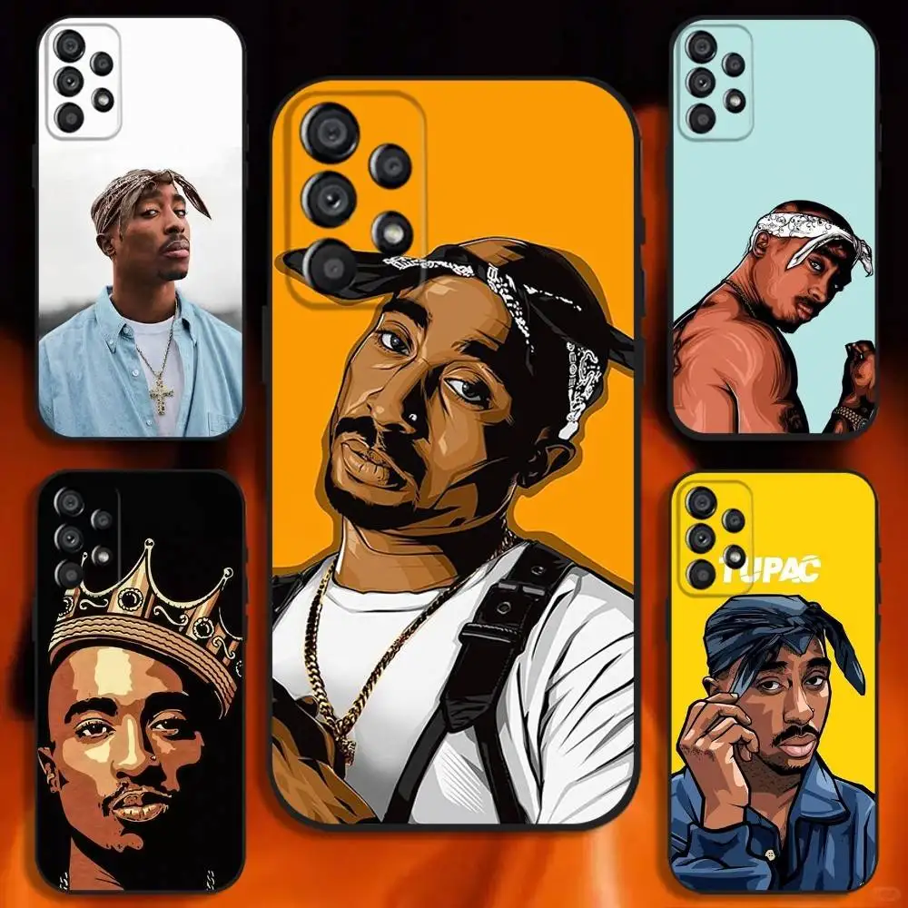 

Rapper T-Tupac Shakur Phone Case For Samsung Galaxy A20,A21s,A22,A31,A32,A52,A53,A72,73,A80 Soft Black Cover