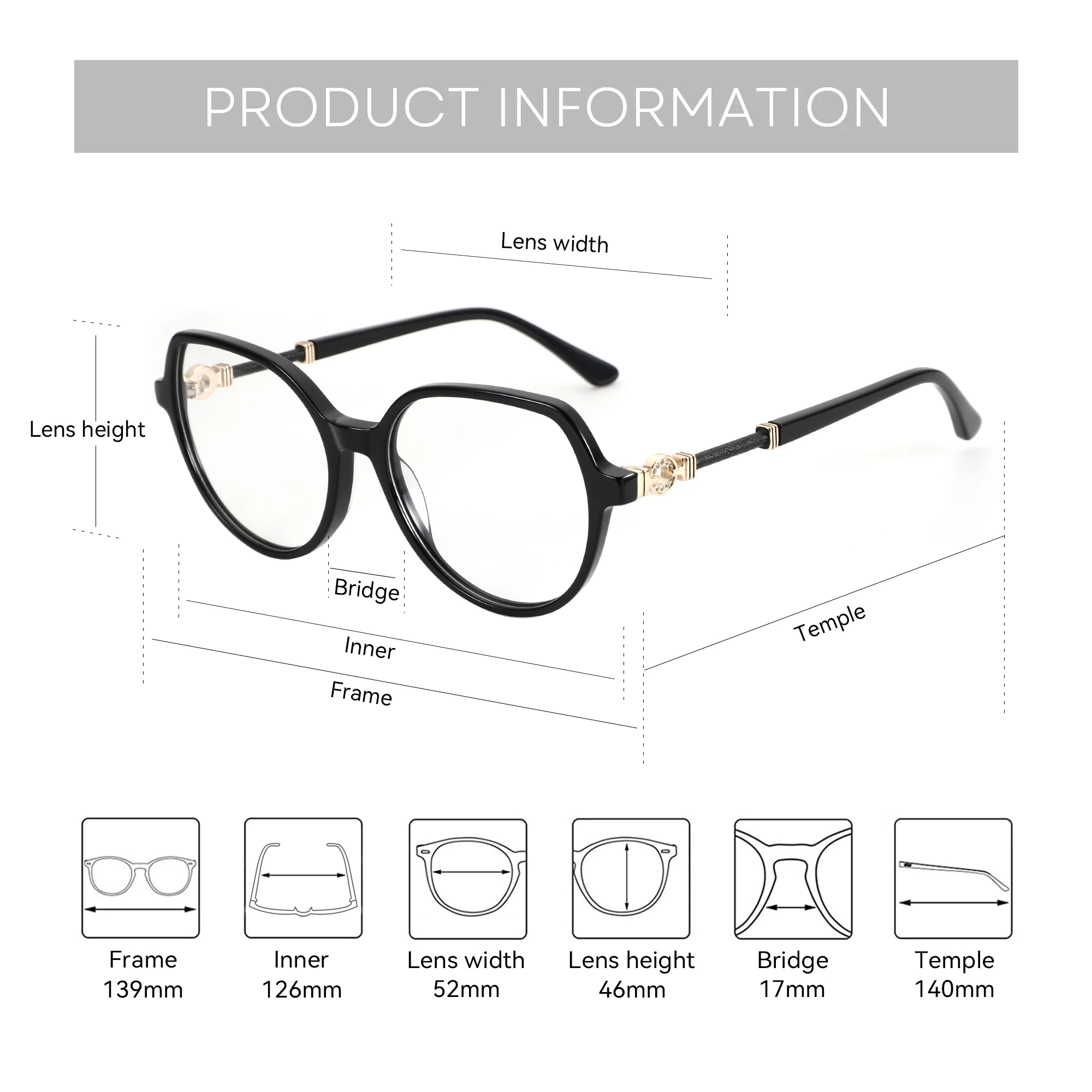 ZENOTTIC Stylish Acetate Butterfly Prescription Glasses Anti Blue Light - usage example