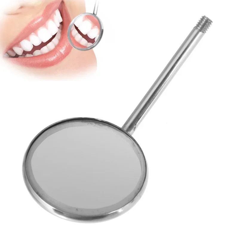 10pcs/set Stainless Steel Dental Material Inspection Mouth Mirror Dental Mouth Mirror Reflector Dentist Equipment Oral Care Tool