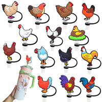 Animal Cock Silicone Straw Covers For Stanley Water Glass Bottle Drinking Dust Cap Straw Tip Cover Cup Accessories For 10mm