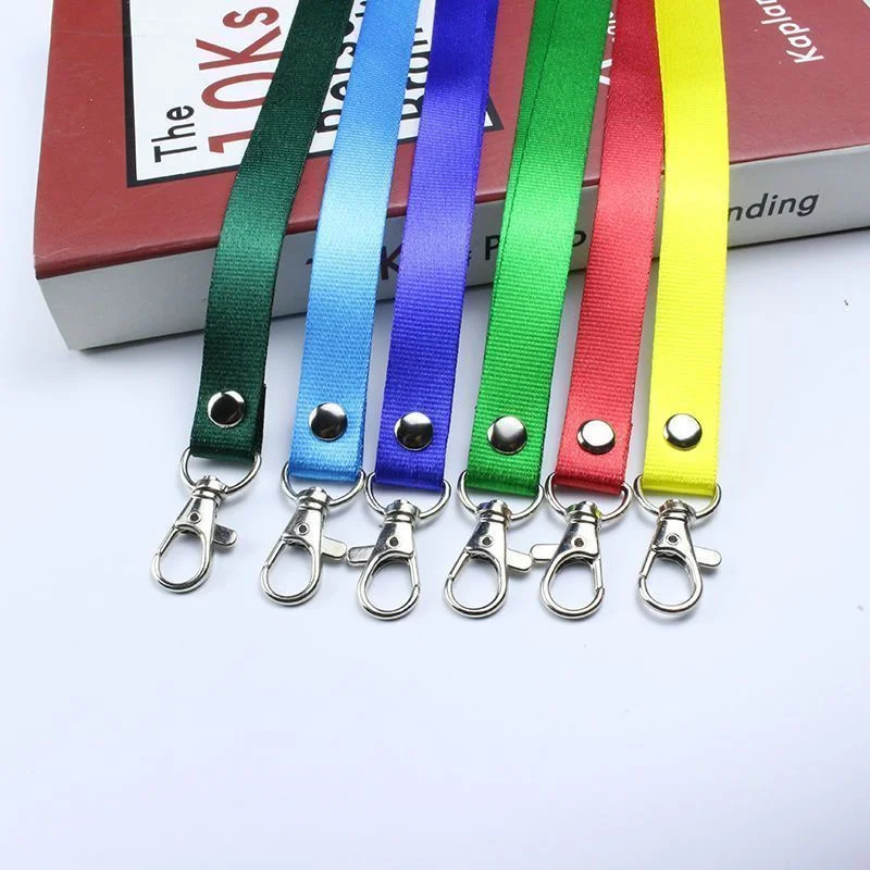 1/5PCS 1.4cm ID Name Tag ID Card Lanyard Safety Badge Holder Lanyard Webbing Polyester Tape Rotating Hook Neck Strap Lanyard