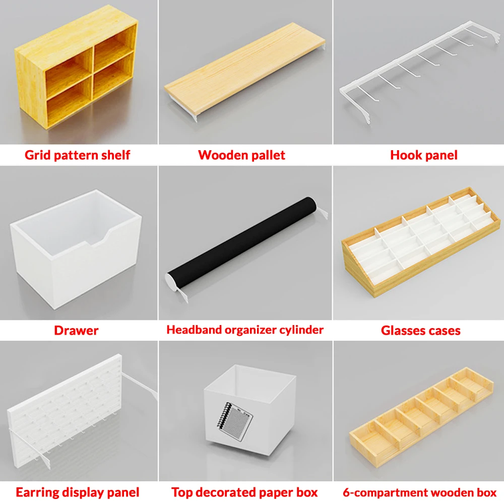 Picture 7: Custom.MINISO Style Retail Shelves Eco-Friendly Wooden&Metallic Display Multi-Purpose Gondola Display Racks for Grocery Store