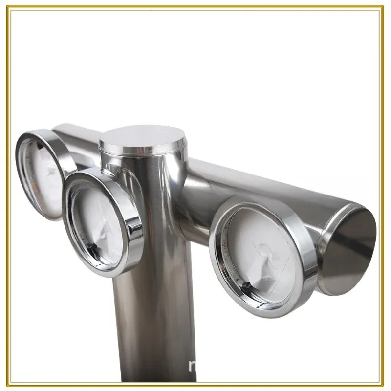 Stainless steel 304 T-shaped 3-hole natural brushed wine column, brewing accessories beer wine column