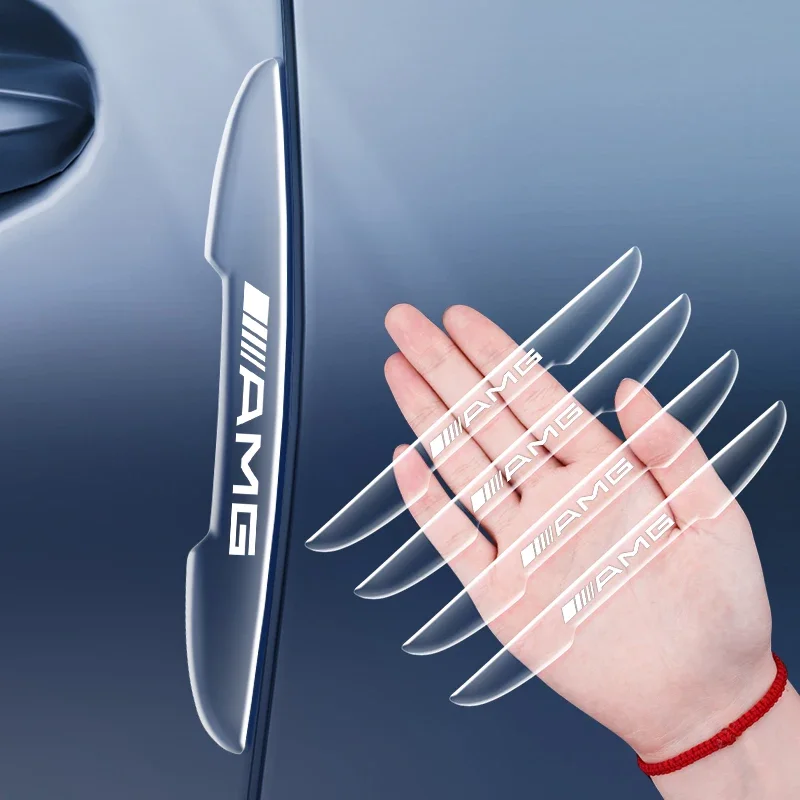 4PCS Trasparente Porta Auto Anti-collisione Protezione Paraurti Striscia Adesivo Per Mercedes Benz AMG W213 W205 W177 W247 W176 X253 ecc