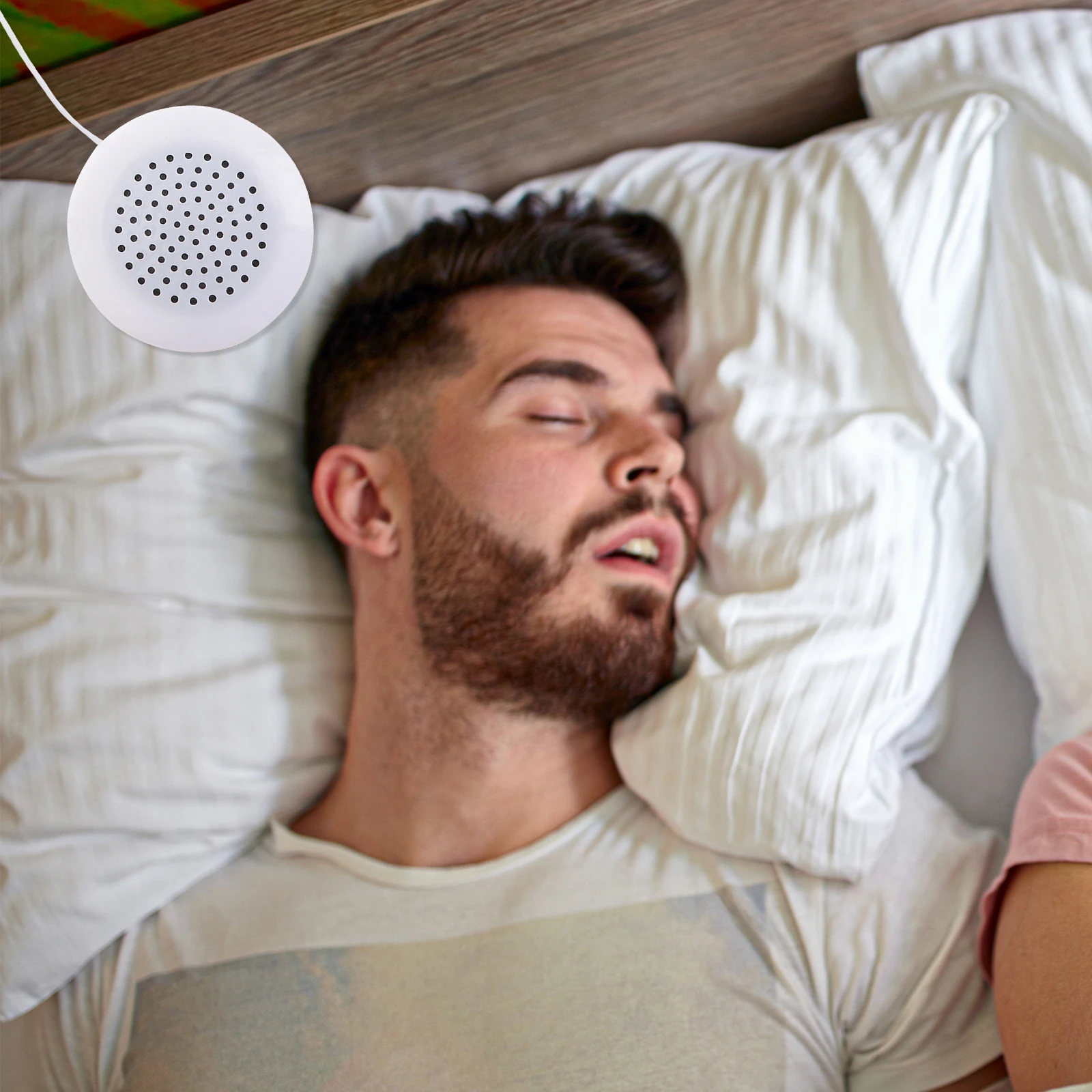 

Mini Pillow Speaker with 35mm Plug Portable for Sleep Music Bedside White Small Sound Coil Design Amplified Speakers