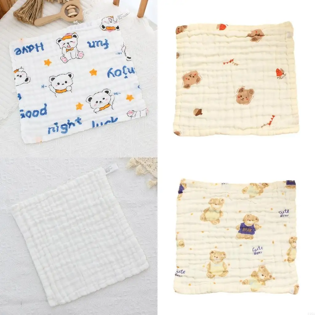 

D5QA 6-слойное детское кормление Bib Machine Passable Cotton Saliva Square 30x30 см.