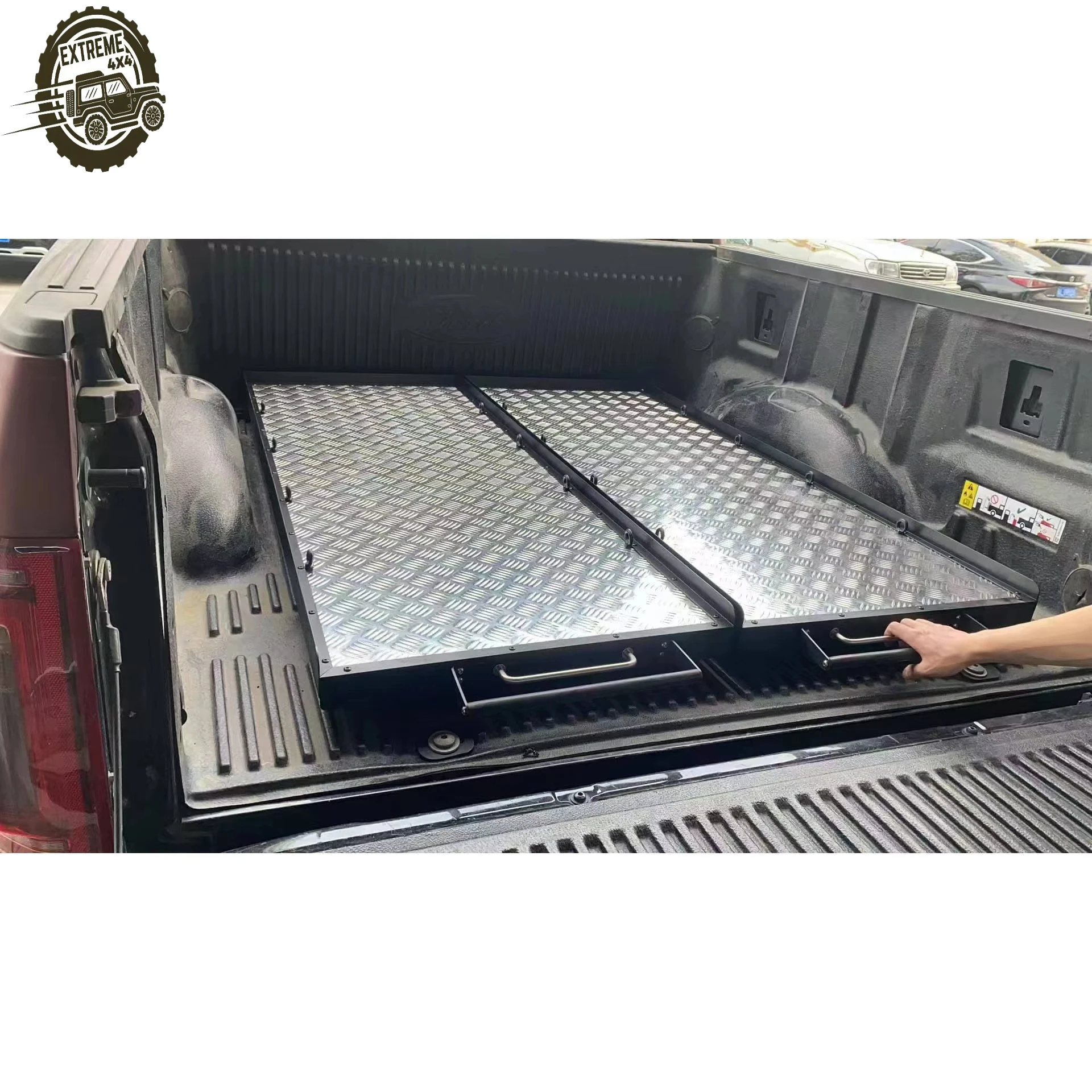 

Weatherproof Vehicle Slide Out Trays Pickup Bed Double Slide Truck Cargo Slide System for Ford Ranger VW Amarok BYD Shark