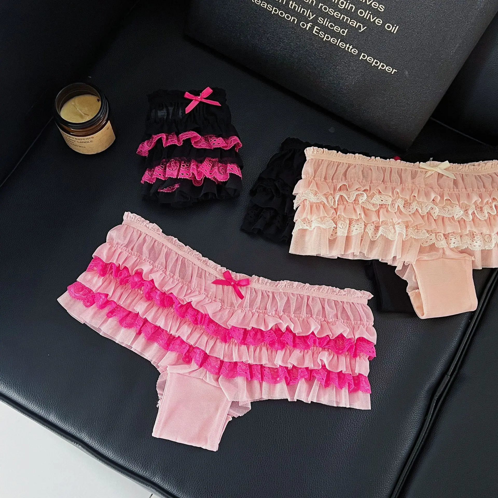 

Sweet Lace Underwear Cute Three-dimensional Ruffled Layered Cake Pants Sexy Underwear For Women Comfortable Sexy Female Lingerie